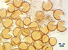 yellowed transparent smashed spheres